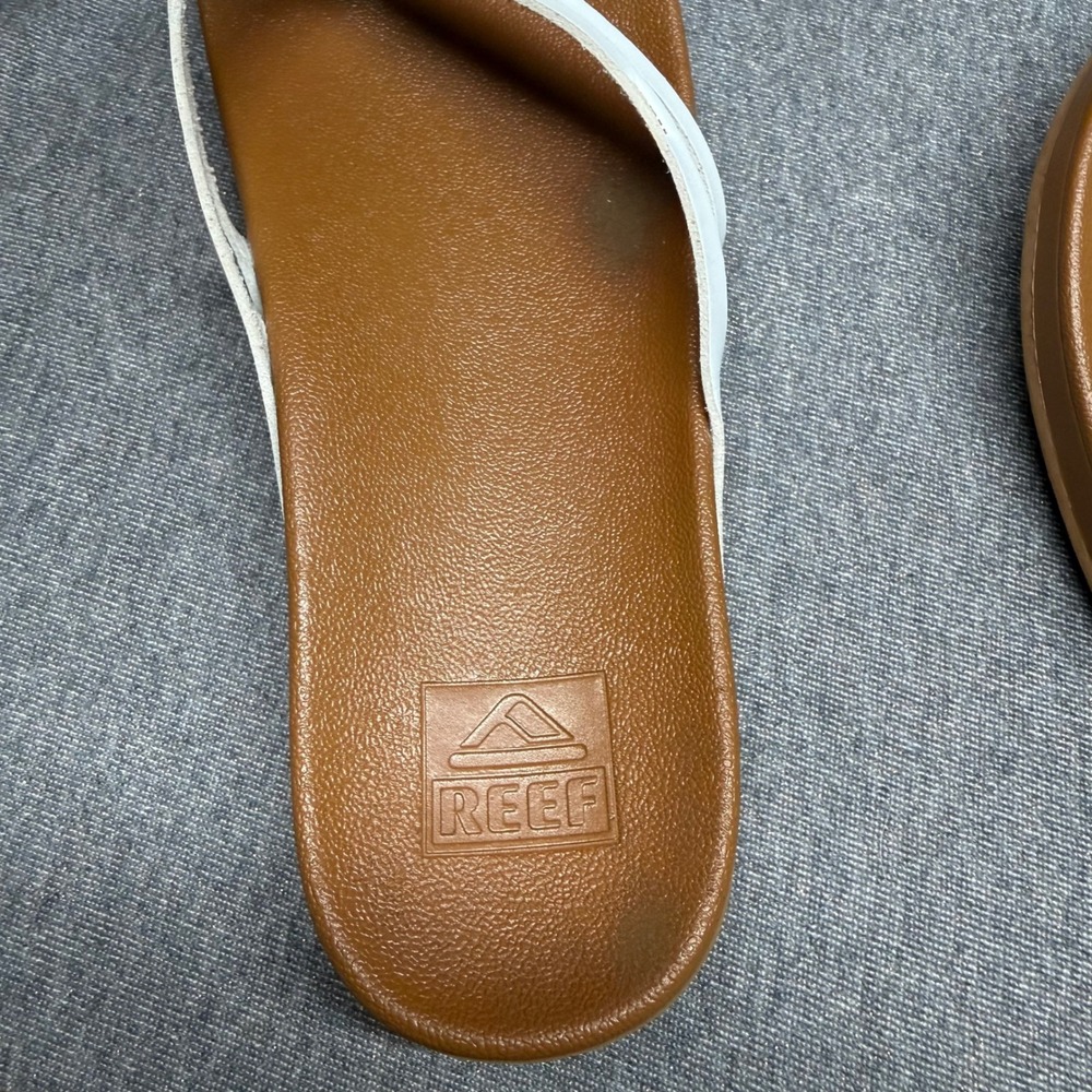 Reef Thong Flip Flop Beach Sandal White Tan - Picture 5 of 7